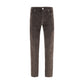 Brown Cotton Casual Pants