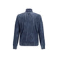 Blue Silk Turtleneck