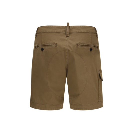 Brown Cotton Bermuda Shorts
