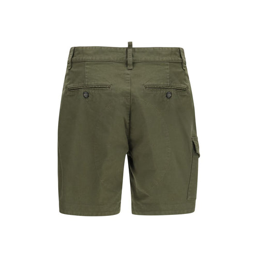 Bicolor Cotton Bermuda Shorts