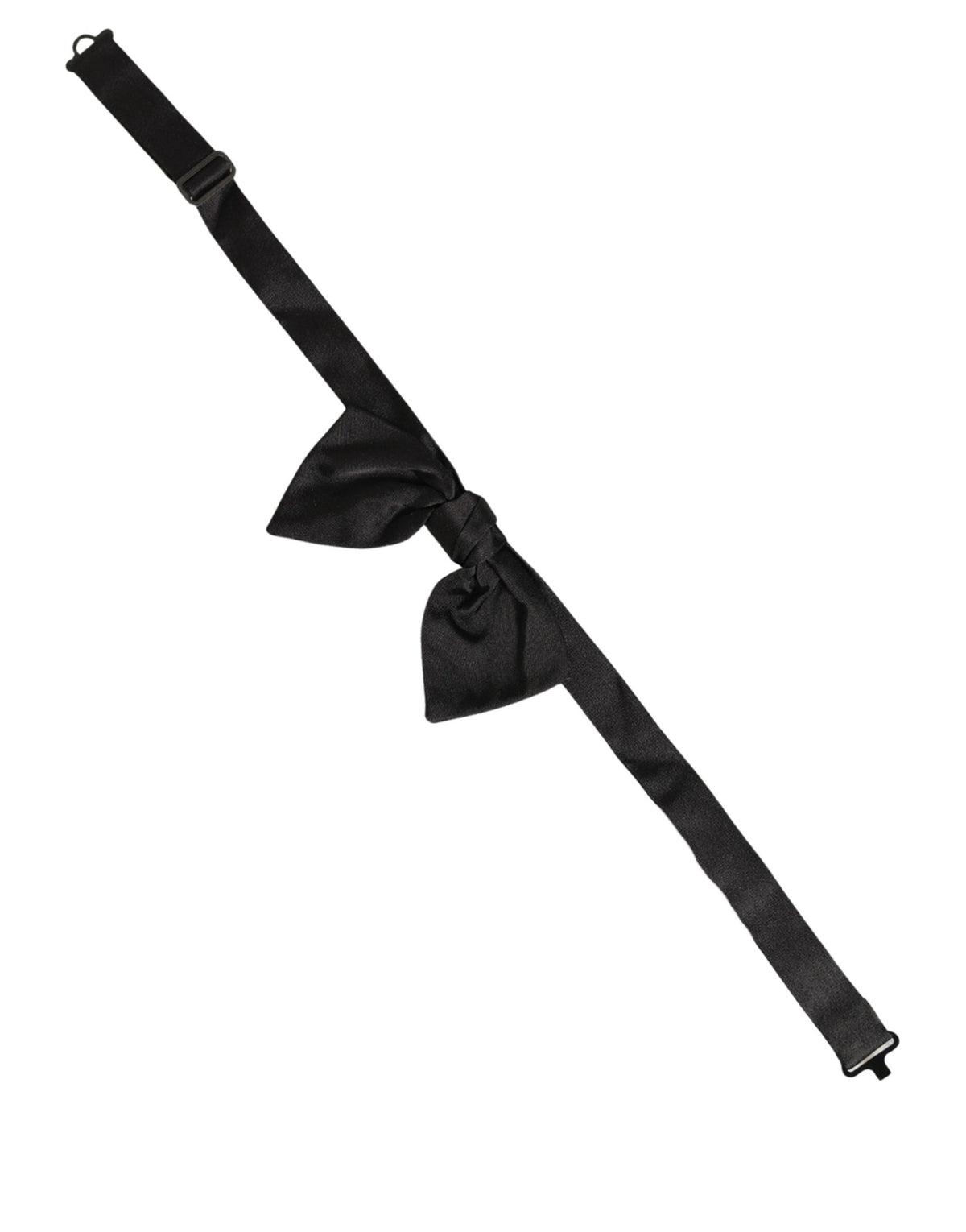 Men Black 100% SIlk Adjustable Neck Papillon Bow Tie