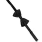 Men Black 100% Silk Adjustable Neck Papillon Bow Tie