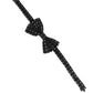 Black White Polka Dot Adjustable Neck Papillon Bow Tie