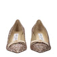 Pink Plastic Mid Heel Pumps
