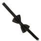 Black Gold Speckle Pattern Adjustable Neck Papillon Bow Tie