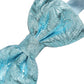 Light Blue Floral Brocade Adjustable Neck Papillon Bow Tie