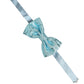 Light Blue Floral Brocade Adjustable Neck Papillon Bow Tie