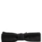 Men Black 100% SIlk Adjustable Neck Papillon Bow Tie