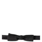 Men Black 100% SIlk Adjustable Neck Papillon Bow Tie