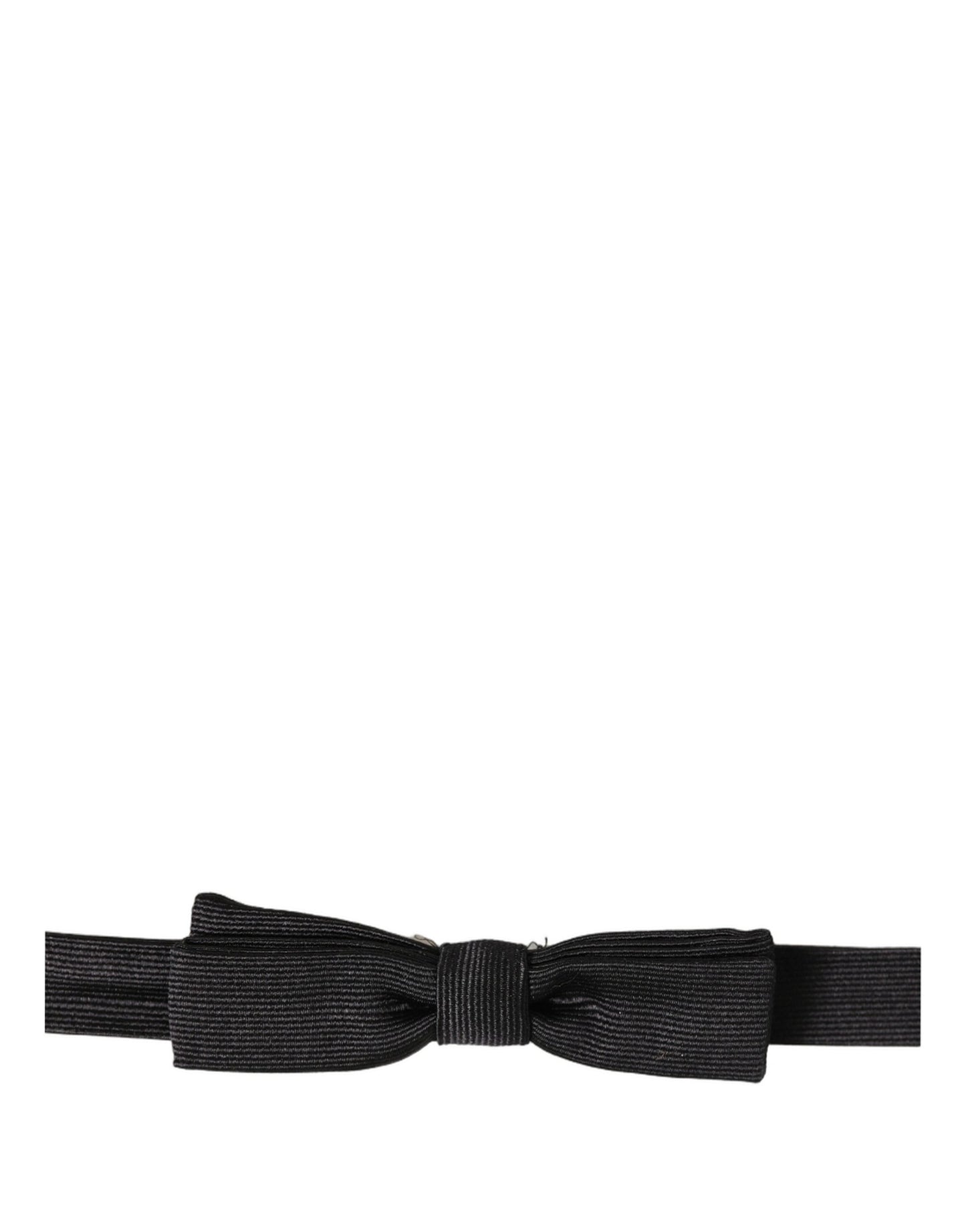 Men Black 100% SIlk Adjustable Neck Papillon Bow Tie
