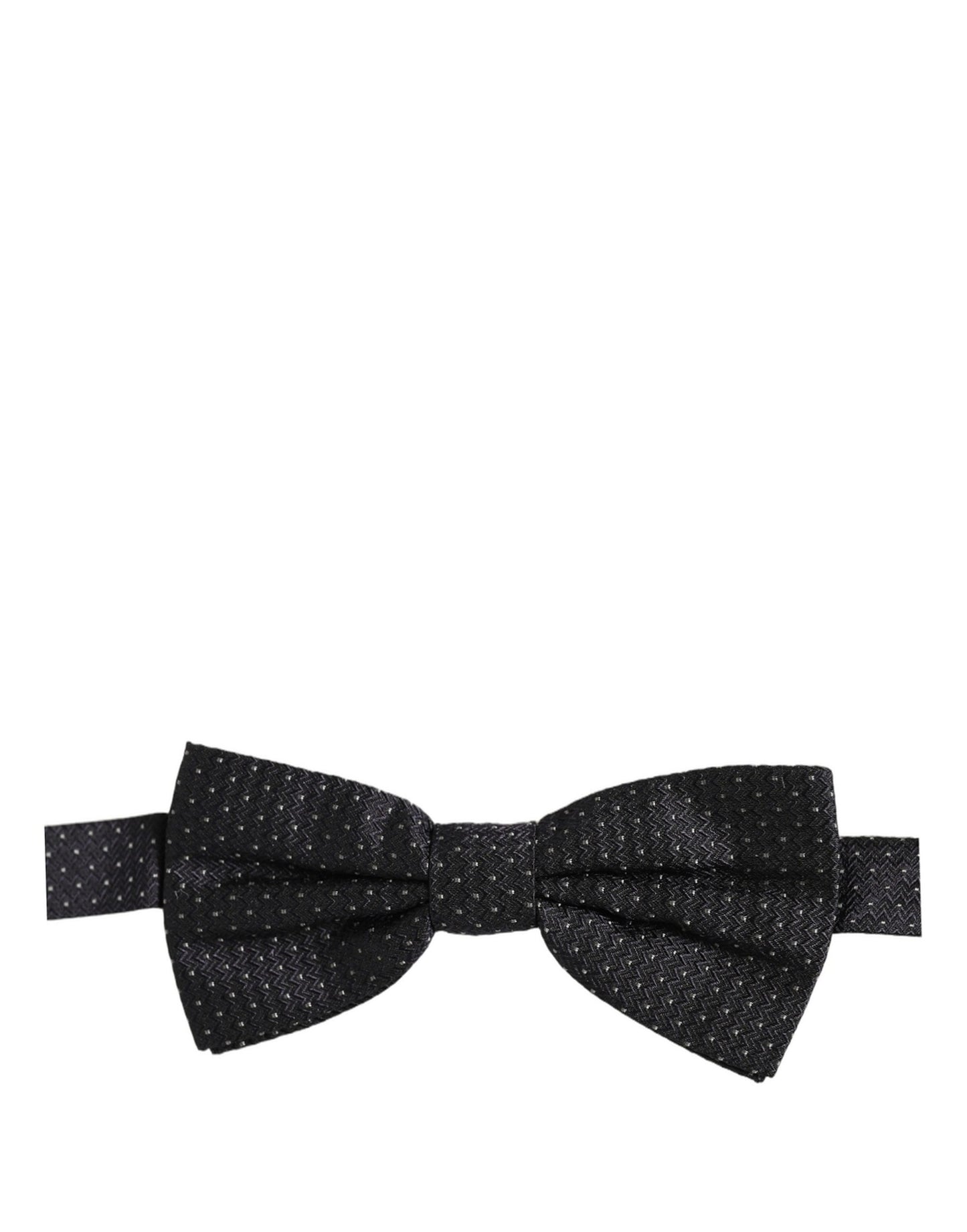 Black White Polka Dot Adjustable Neck Papillon Bow Tie