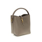 Beige Calf Leather Bos Taurus Backet Bag