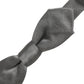 Men Gray 100% Silk Adjustable Neck Papillon Bow Tie