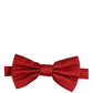 Men Red 100% Silk Adjustable Neck Papillon Bow Tie