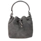 Gray Leather Handbag