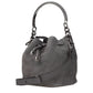 Gray Leather Handbag
