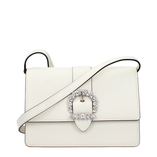 White Leather Crossbody Bag