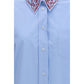 Blue Cotton Dress Shirt