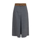 Gray Wool Oves Aries Midi Skirt
