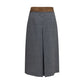 Gray Wool Oves Aries Midi Skirt