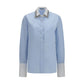 Blue Cotton Dress Shirt