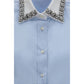Blue Cotton Dress Shirt