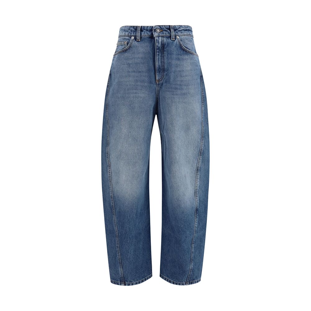 Blue Cotton Relaxed Fit Jeans