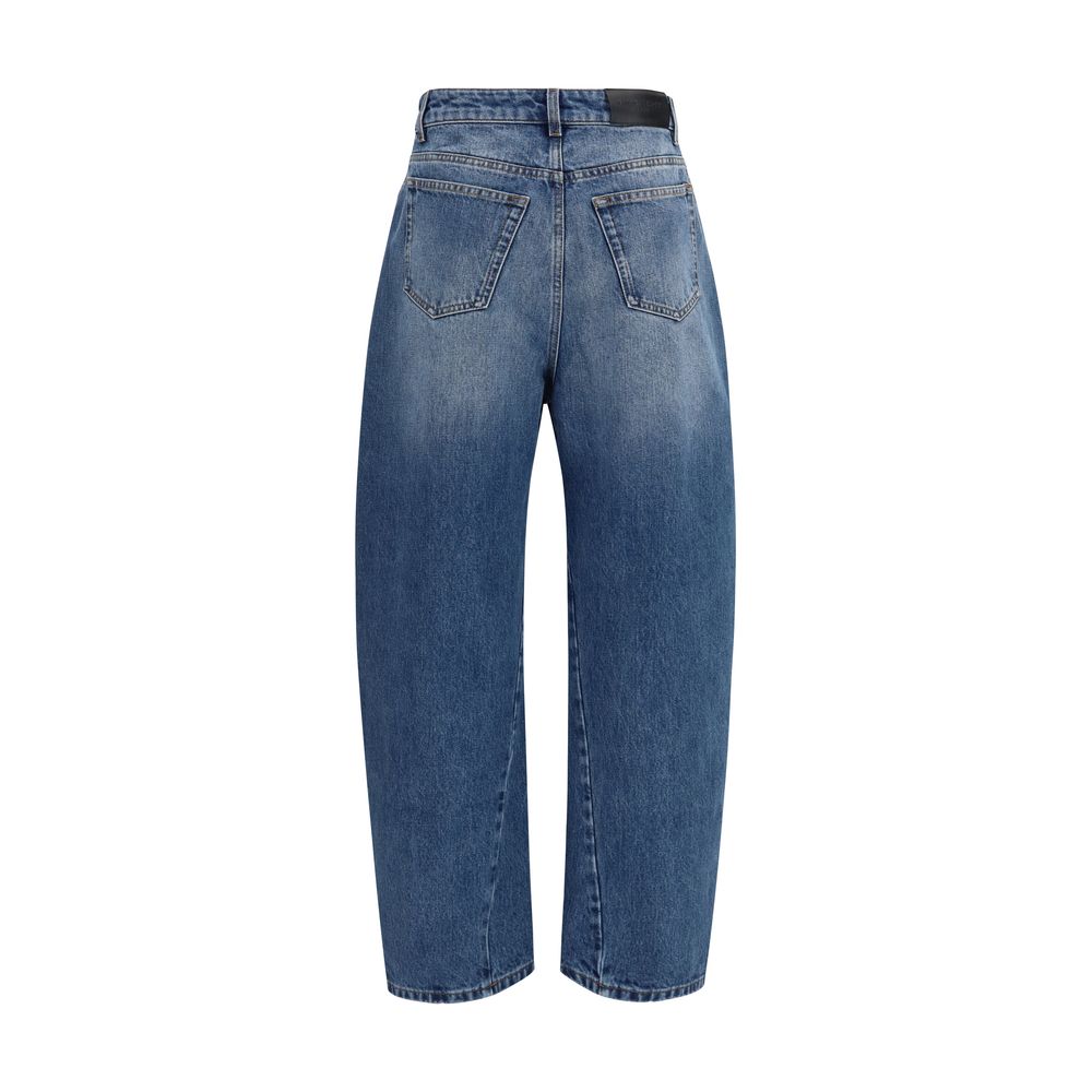 Blue Cotton Relaxed Fit Jeans