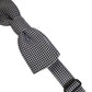 Black White Houndstooth Adjustable Neck Bow Tie
