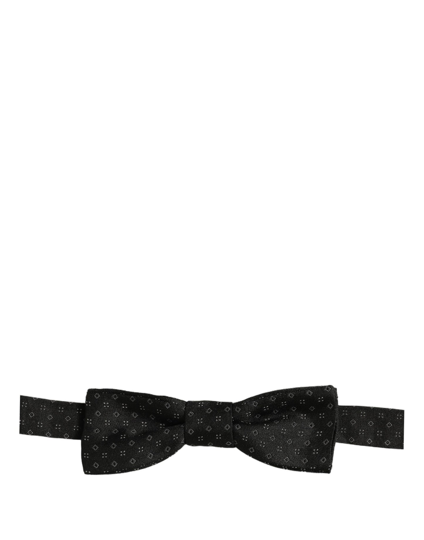 Black Diamond Pattern Adjustable Neck Papillon Bow Tie