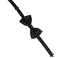 Men Black 100% Silk Adjustable Neck Papillon Bow Tie