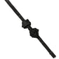 Men Black Paisley Silk Adjustable Neck Papillon Bow Tie