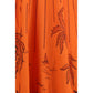 Orange Linen Casual Dress