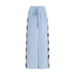 Blue Linen Casual Pants