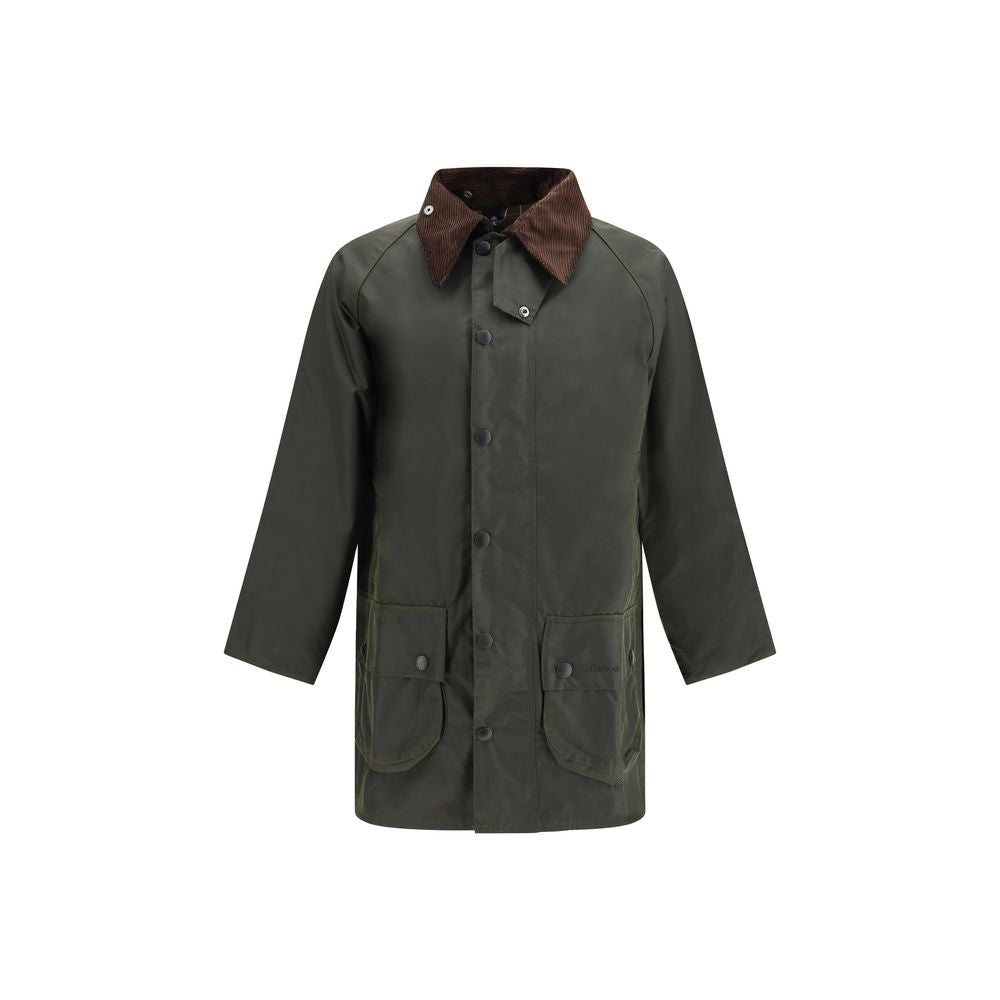 Bicolor Cotton Full-Length Jacket