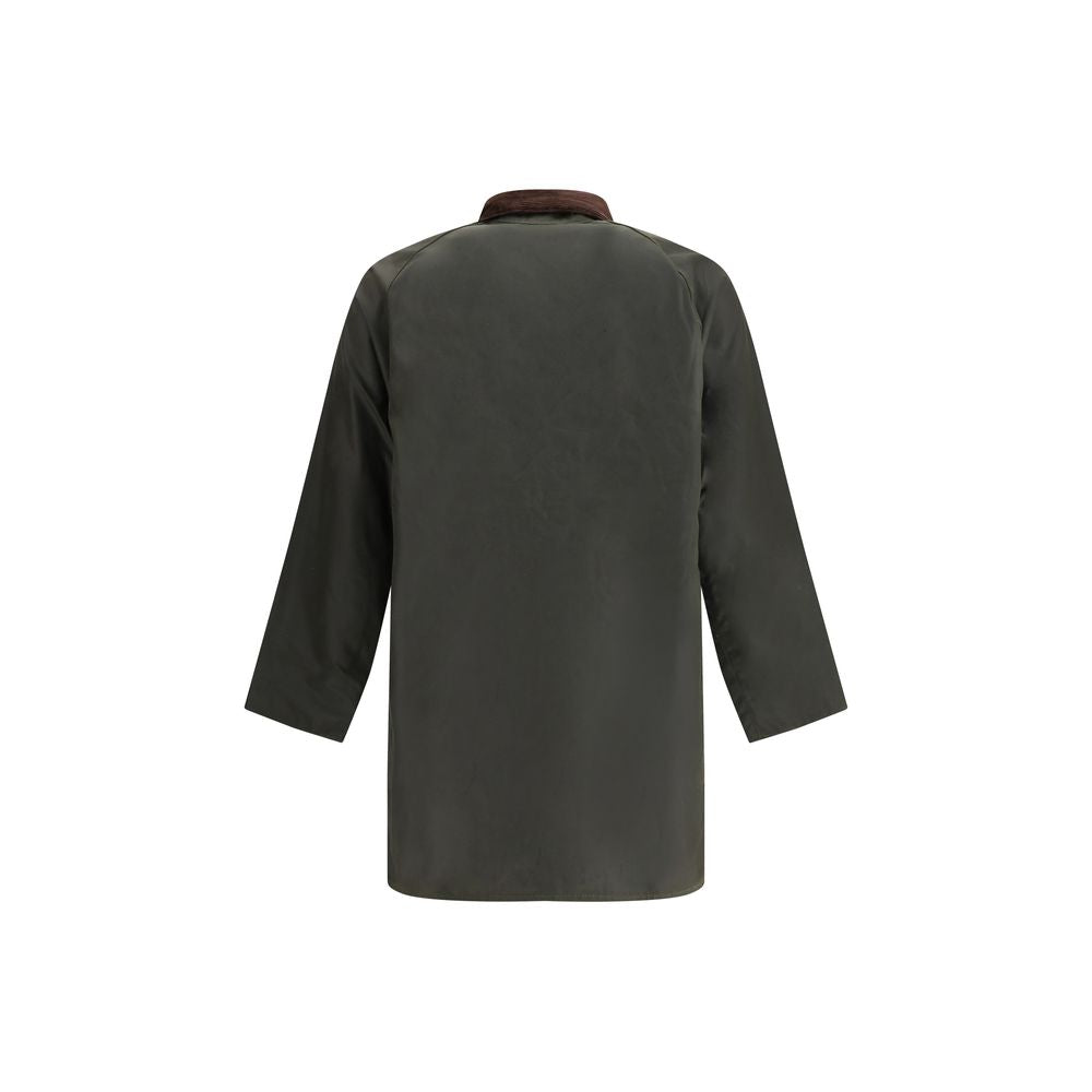 Bicolor Cotton Full-Length Jacket