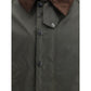 Bicolor Cotton Full-Length Jacket