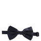 Dark Blue 100% Silk Adjustable Neck Papillon Bow Tie