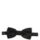 Men Black White PolkaDot Adjustable Bow Tie