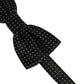 Men Black White PolkaDot Adjustable Bow Tie