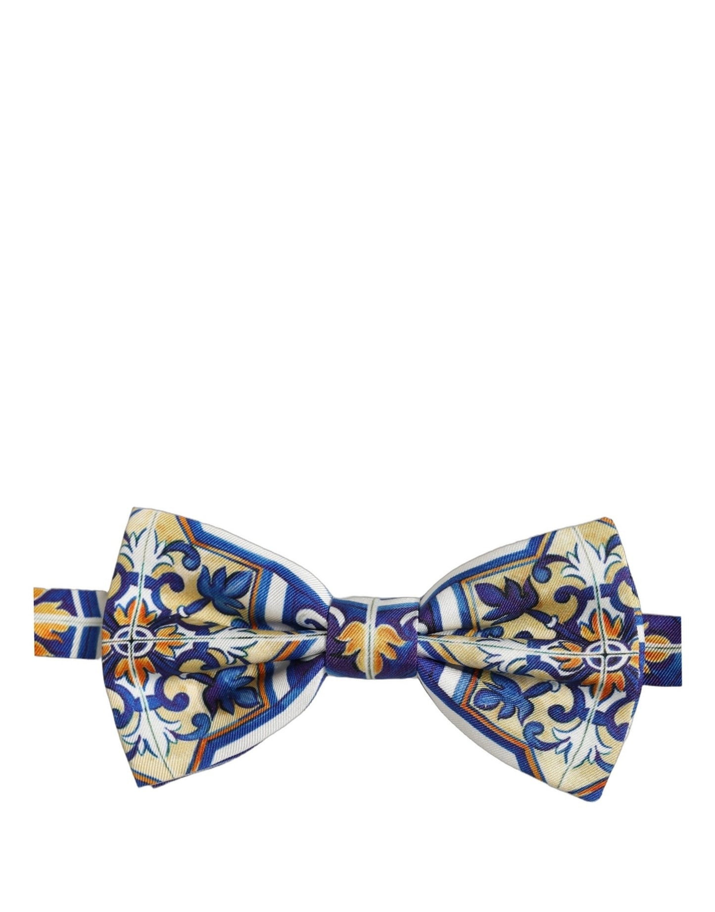 Men Multicolor Majolica Adjustable Neck Papillon Bow Tie