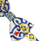 Men Multicolor Majolica Adjustable Neck Papillon Bow Tie