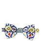 Men Multicolor Majolica Adjustable Neck Papillon Bow Tie