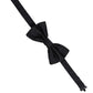 Men Dark Blue 100% Silk Adjustable Neck Papillon Bow Tie
