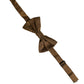 Men Brown 100% Silk Adjustable Neck Papillon Bow Tie