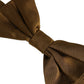 Men Brown 100% Silk Adjustable Neck Papillon Bow Tie