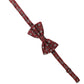 Men Bordeaux Floral Adjustable Neck Papillon Bow Tie