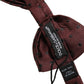Burgundy Polka Dot Silk Adjustable Neck Papillon Bow Tie