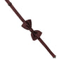 Burgundy Polka Dot Silk Adjustable Neck Papillon Bow Tie