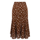 Brown Viscose Women Skirt